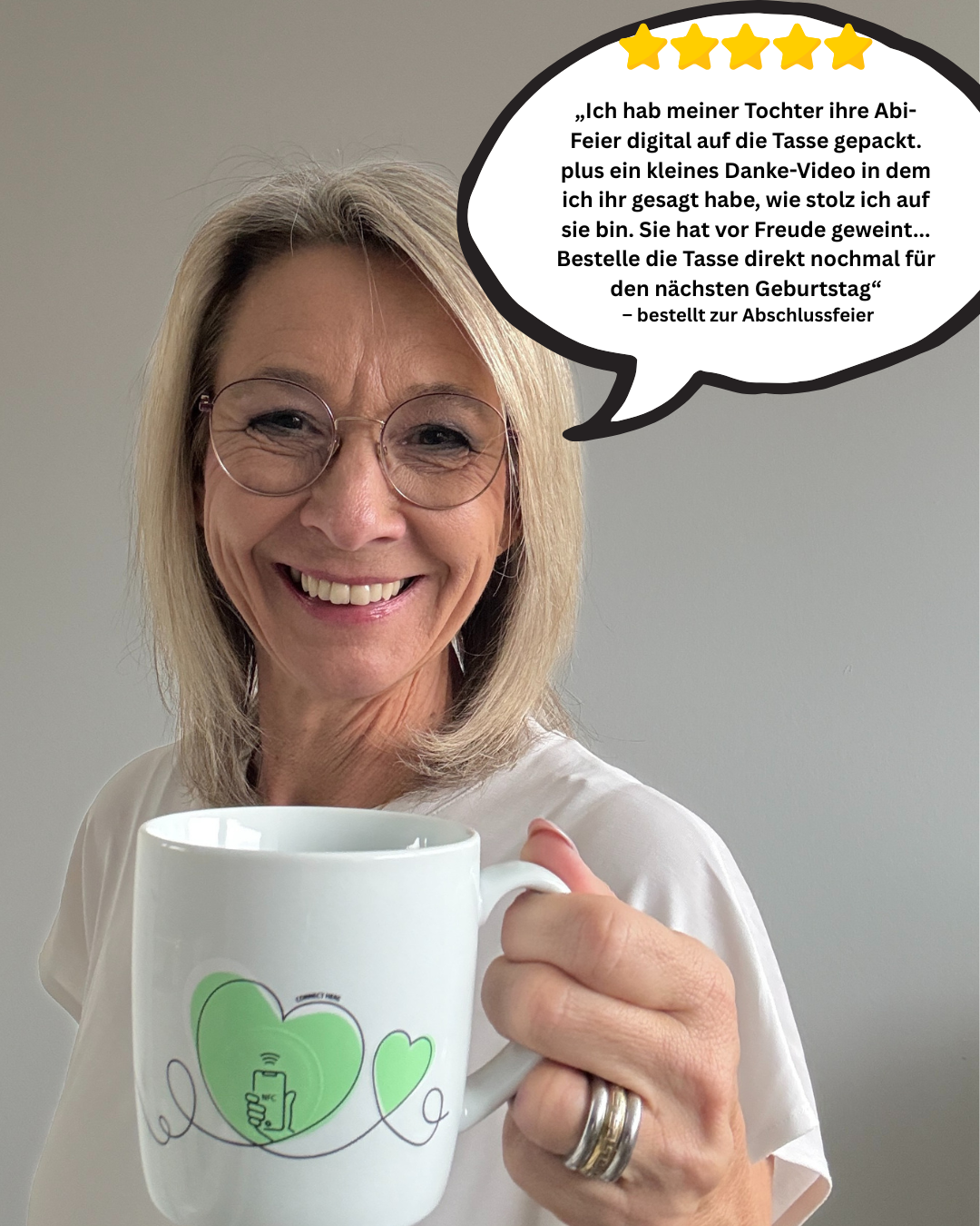 Die Tasse mit integriertem Fotoalbum für Bilder & Videos zu speichern (Copy)